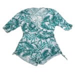 Women's Summer Swimsuit Green Leaf Long-Sleeved Three-Piece Swimsuit Fashion Solid Color