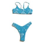 Women's Beach Swimsuit Two-Piece Set, Sky Blue Swimsuit Trendy