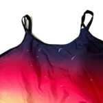 Gradient color women's two-piece tank swimsuit, tummy control swimsuit, with shorts, sports swimsuit - 图片 4