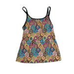 Bohemian-style geometric pattern two-piece swimsuit