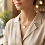 Personalized Birth Flower Necklace with Birthstone - Custom Name Disc Pendant